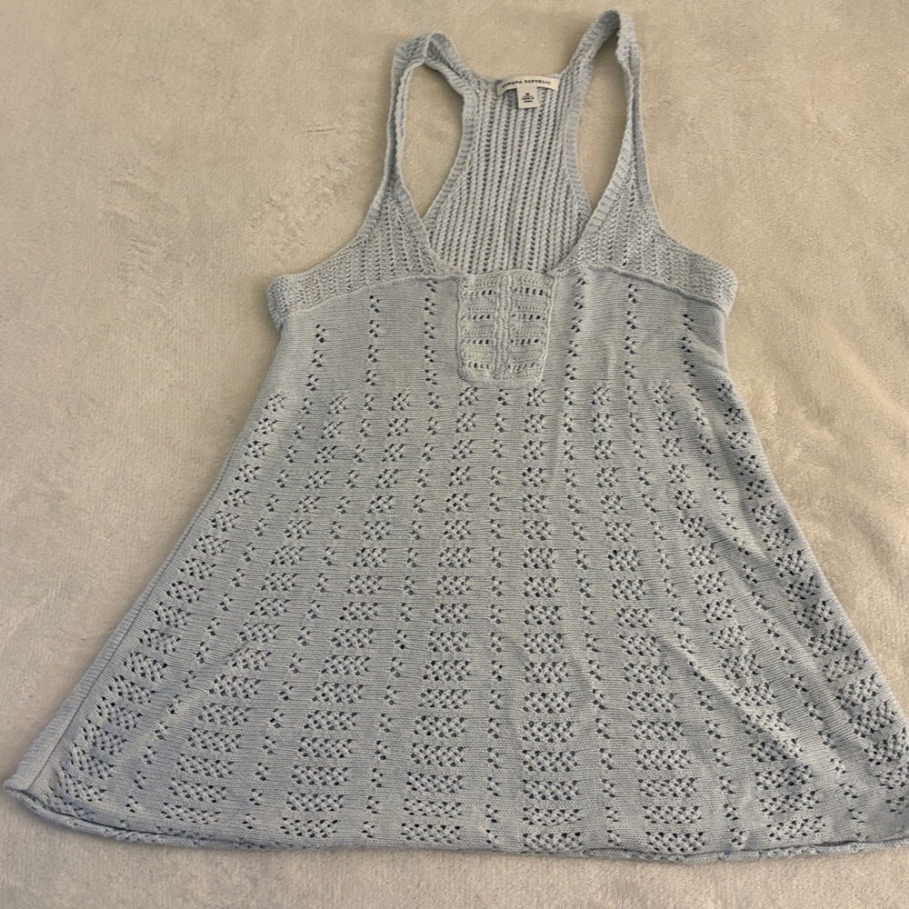 3 for $25! Banana Republic Y2K Light‎ Blue Knit Tank Top, size M